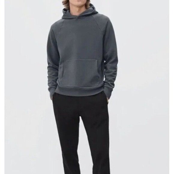 Everlane Men’s Small Hoodie Sweatshirt Gray New With Tag Kangaroo Pocket Organic - Picture 4 of 8